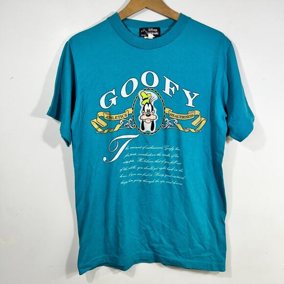 Vintage Goofy 90s Embroidered Disney Original T-shirt Style 1952 Ups Downs S / M - Picture 1 of 8